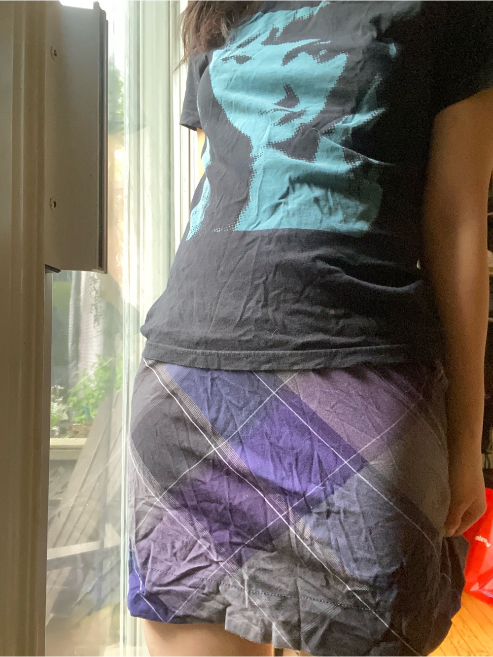 Y2k vintage Garage purple plaid skirt - Picture 3 of 3